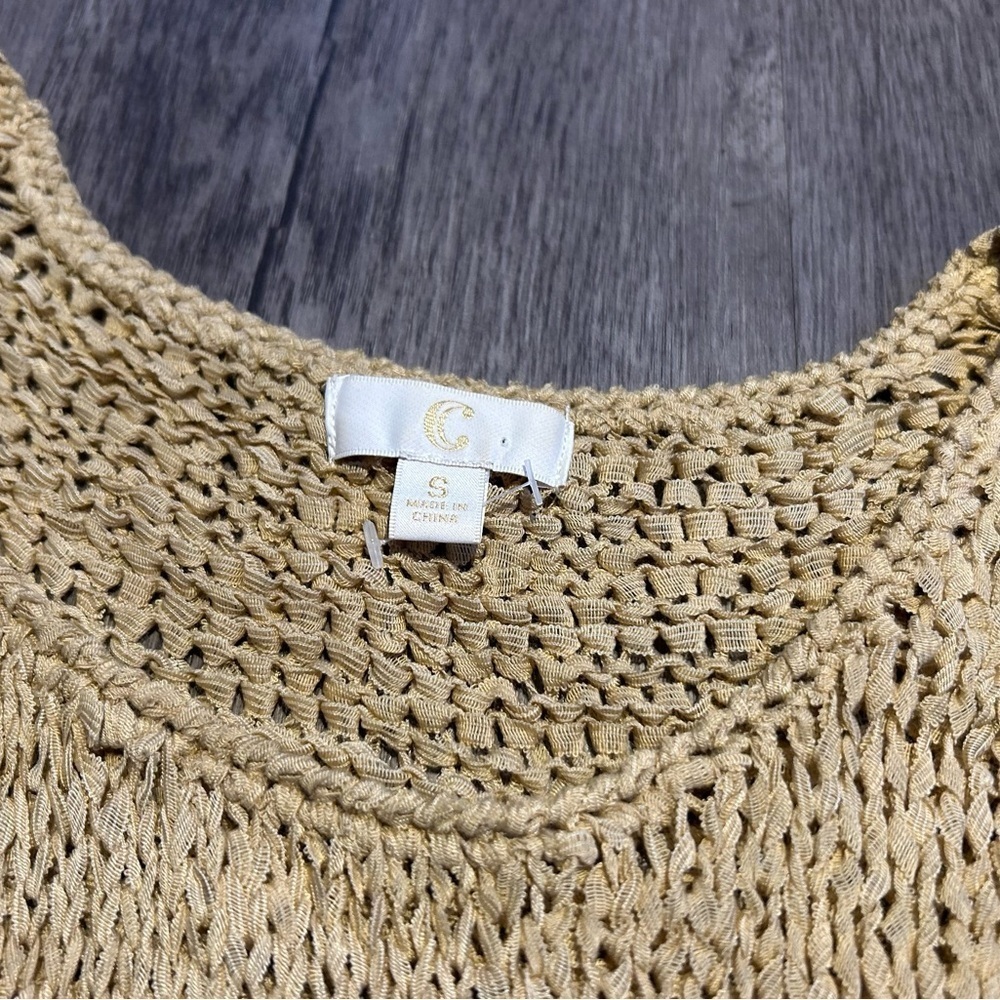 Women’s Charming Charlie Boho Crochet Fringe Tank Top S - Picture 2 of 4